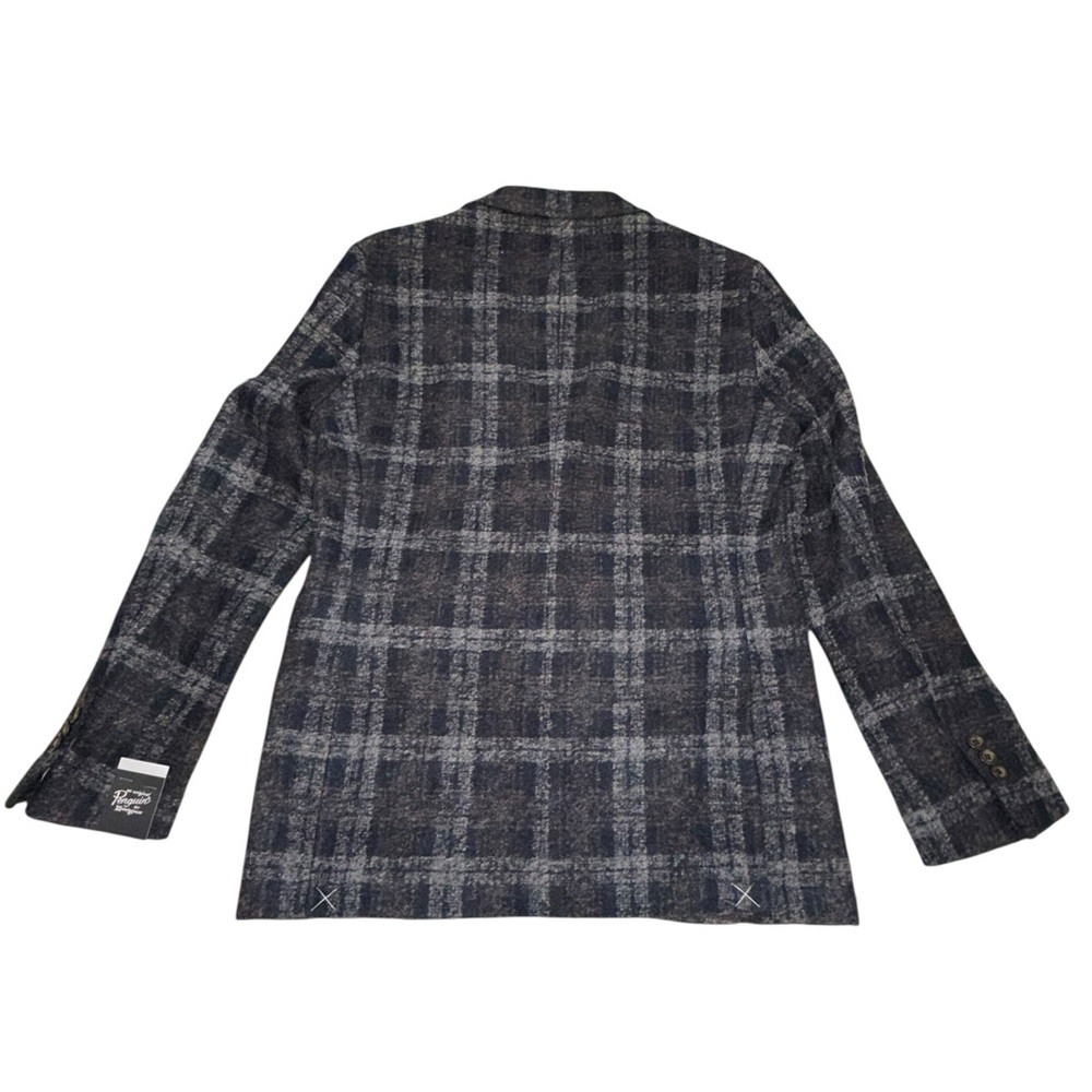 Original Penguin "Orlan" Slim Fit Sport Coat in a textured grey plaid 36R nwt - Picture 2 of 9